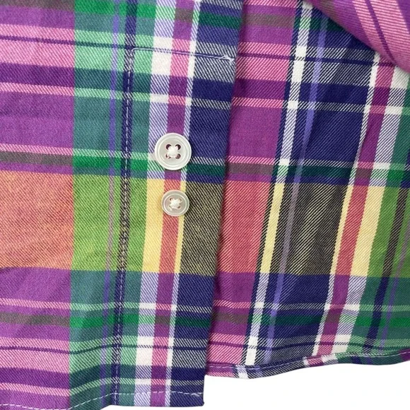 Faconnable Shirt Mens S Multicolor Plaid Long Sleeve Button Down Club Fit France - Picture 10 of 13